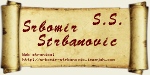Srbomir Štrbanović vizit kartica